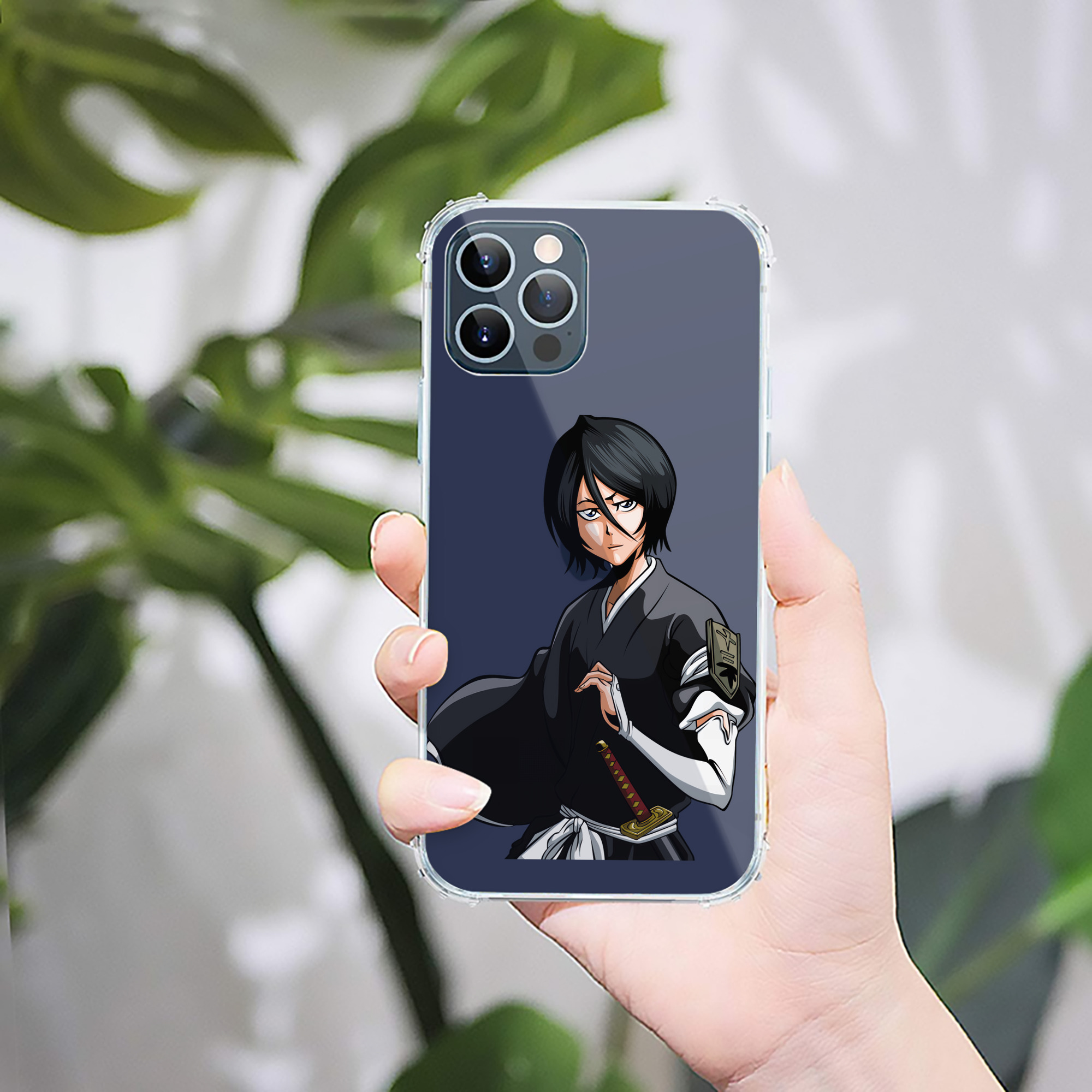 （画像用） ブリーチ 朽木ルキア BLEACH Kuchiki Rukia 【iPhone 12シリーズ対応】透明スマホケース（クリアソフトケース）